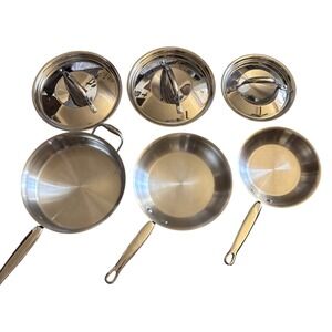 Kirkland Signature Skillet Set 3-Piece  Excellent Stainless Steel Italy